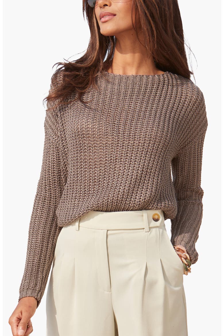 Loose Knit Sweater, Main, color, Olive