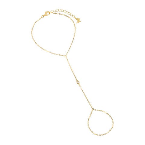 Copy of CZ Single Bezel Chain Hand Chain