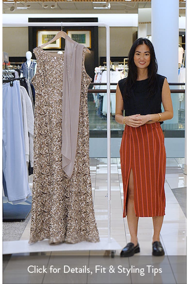Beaded Floral Gown with Shawl video