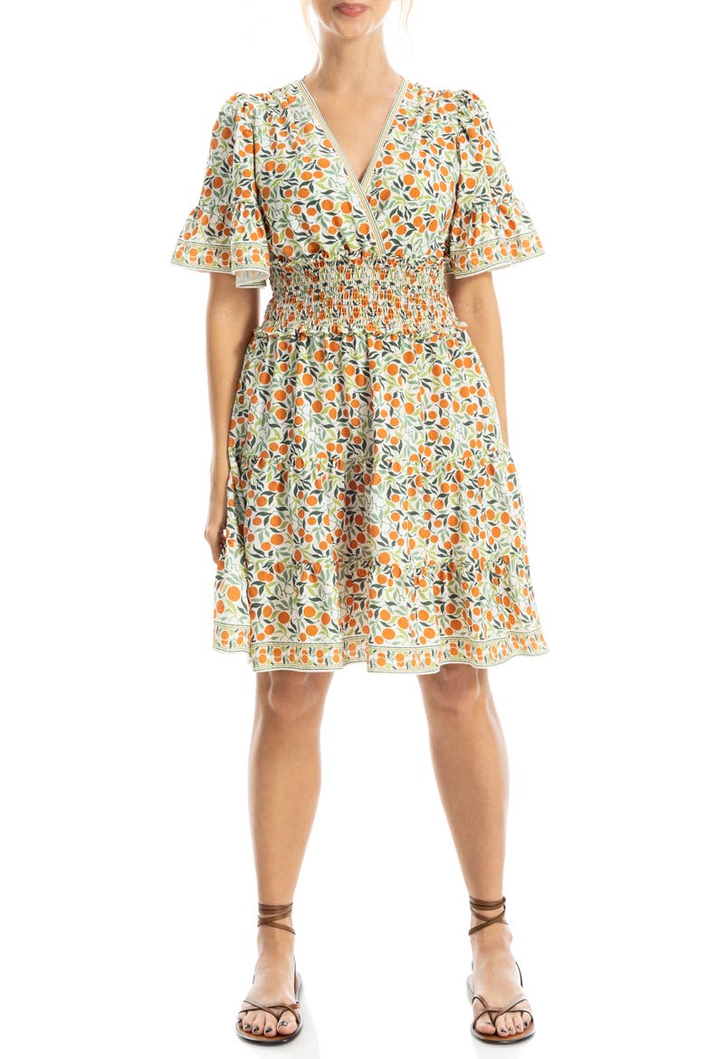 Short Sleeve Tiered Crepe Dress video