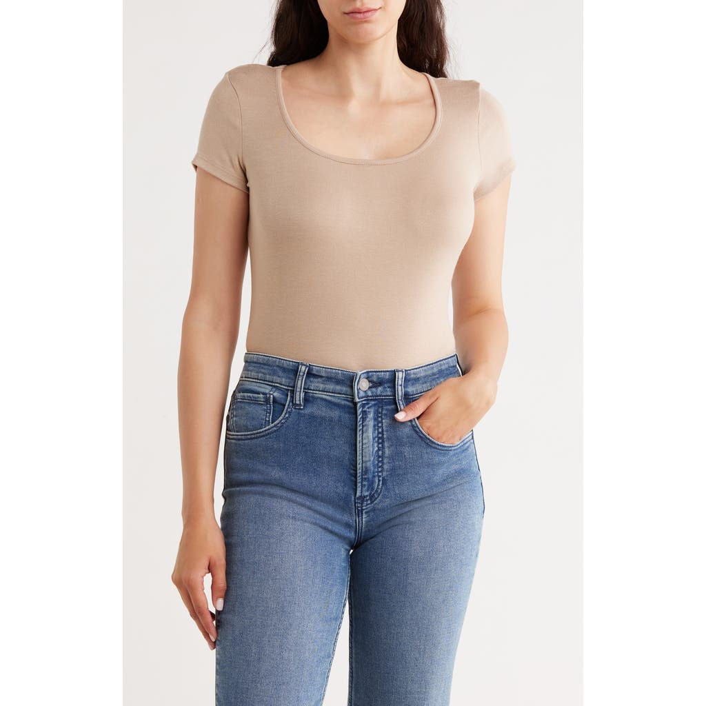 Cyrus Square Neck Knit Top In Neutral