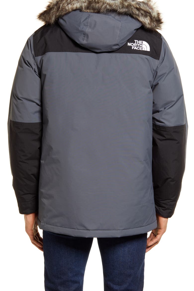 'Mcmurdo Parka II' Waterproof Goose Down Coat with Faux Fur Trim, Alternate, color, VANADIS GREY
