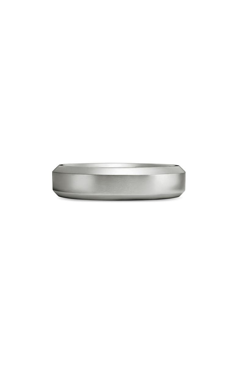 David Yurman Beveled Band Ring in 18K White Gold, 6mm, Main, color, White Gold