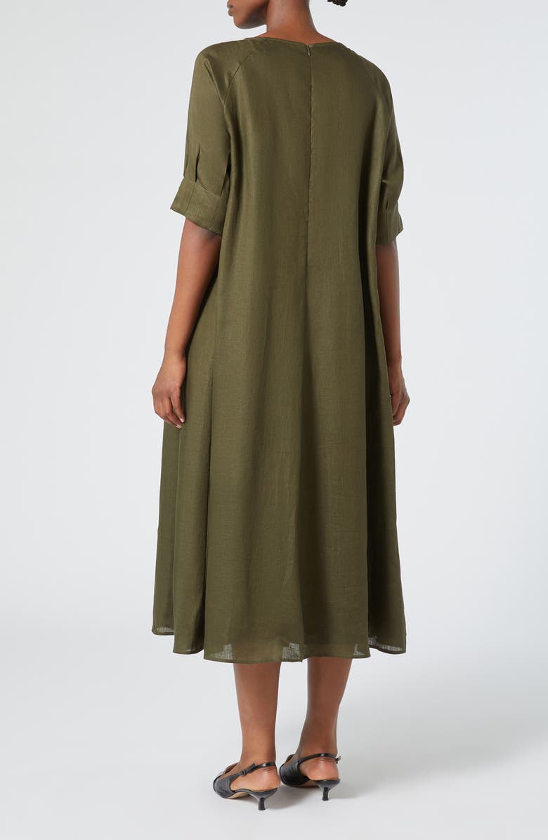 Marina Rinaldi Kiens Linen A-Line Maxi Dress, Alternate, color, 