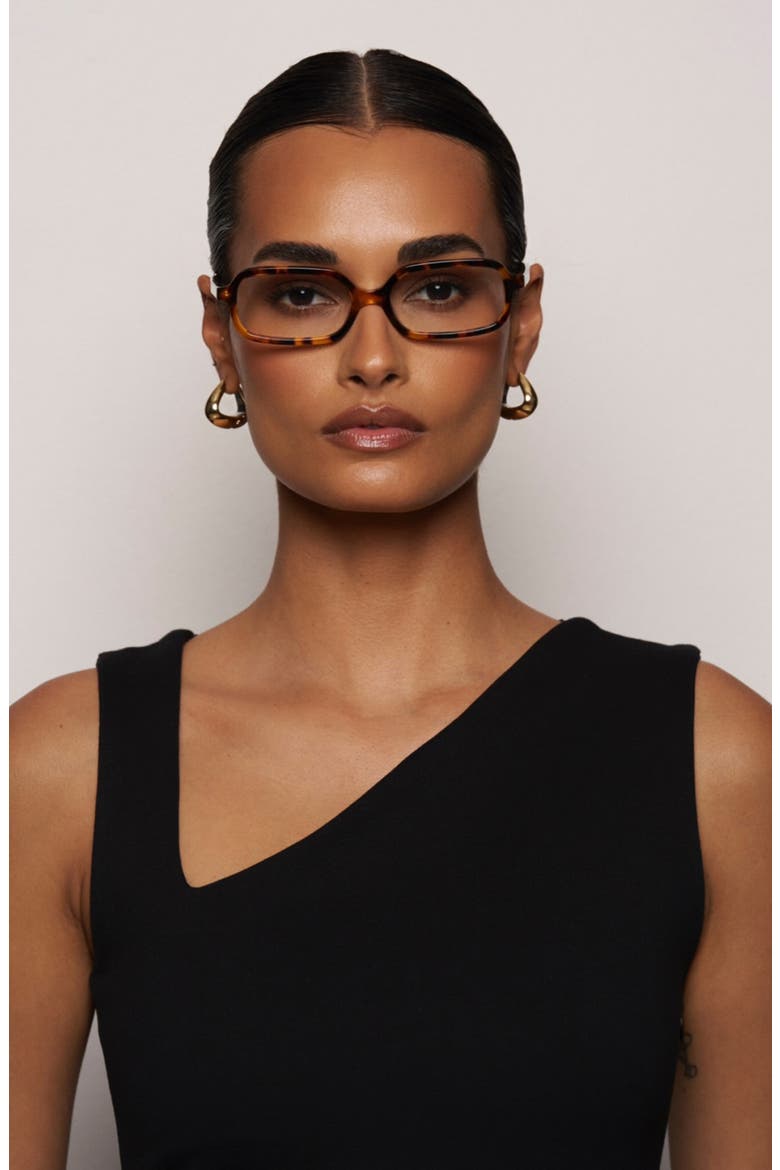 Millie Rectangular Optical Glasses, Alternate, color, BROWN TORTOISE