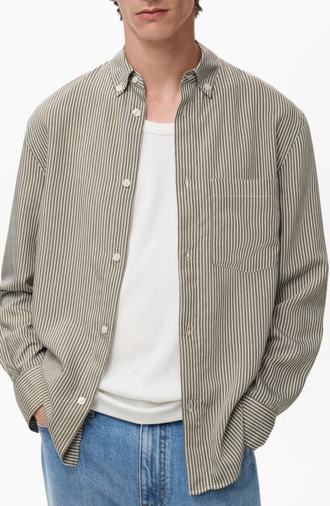 Regular Fit Stripe Button-Down Shirt