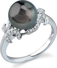 The Pearl Source Tahitian South Sea Pearl Crown Jewel Ring