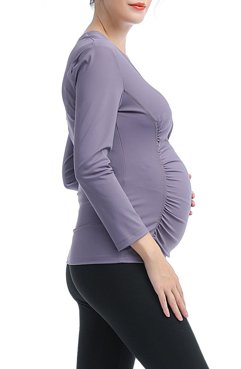 Kimi and Kai Essential Active Maternity/Nursing Top, Alternate, color, Lavender