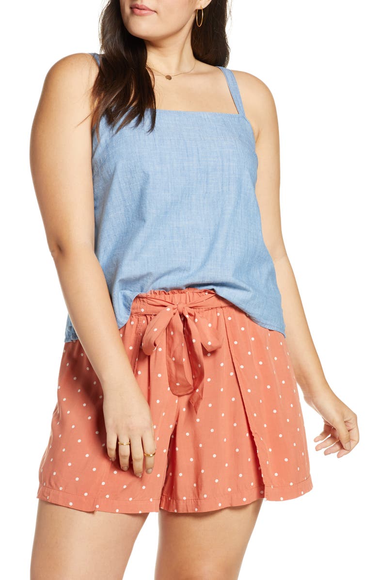 Madewell Side Button Chambray Camisole, Alternate, color,