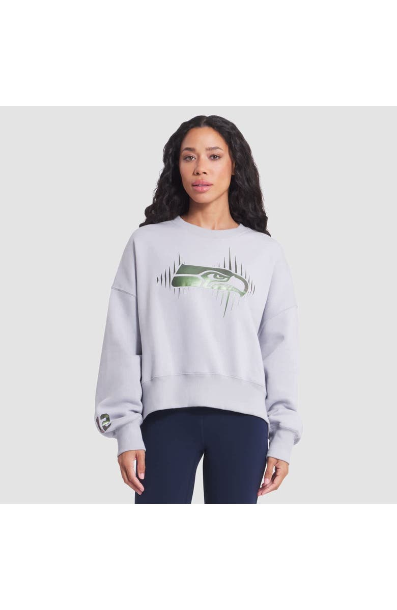 Nike Women's Nike Wolf Gray Seattle Seahawks 2025 Rivalries Collection Oversized Phoenix Fleece Sweatshirt, Main, color, Gray