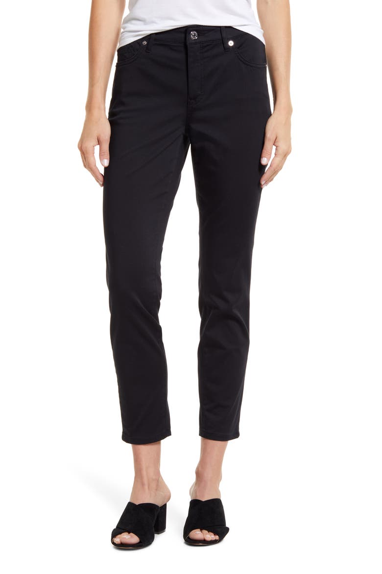 Boracay Beach High Waist Ankle Jeans, Main, color, BLACK