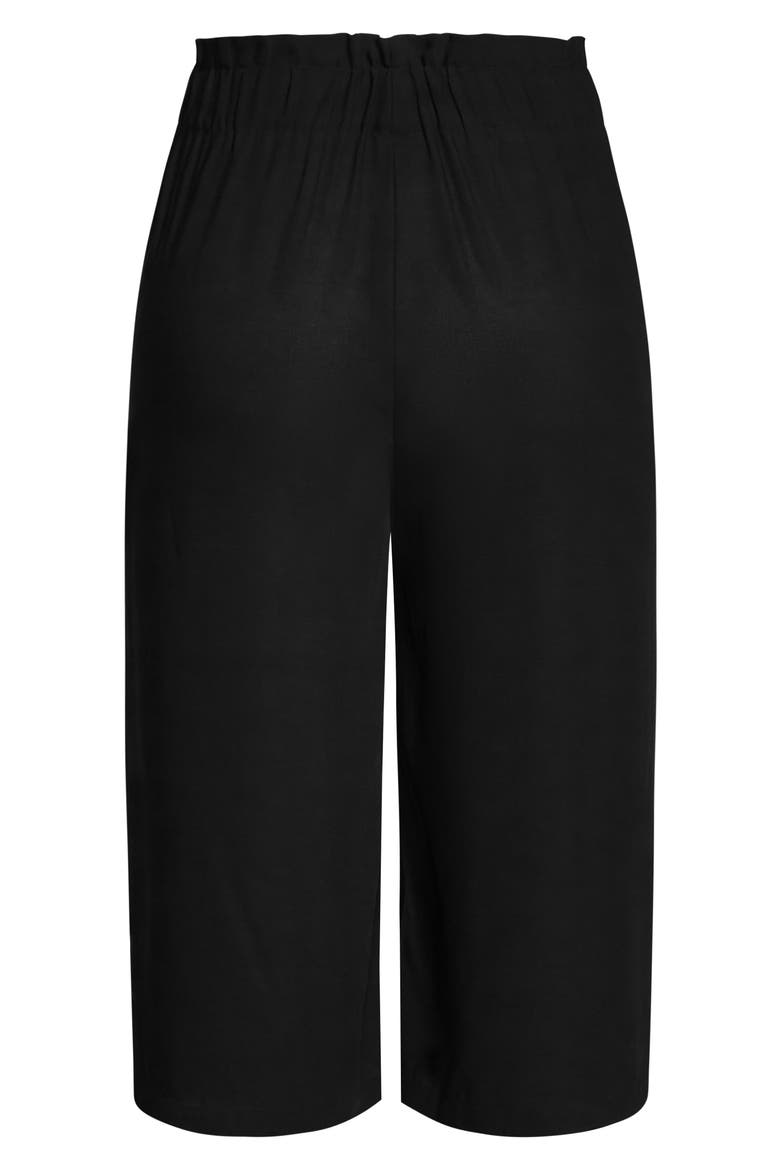 Easy Crop Belted Pants, Alternate, color, BLACK