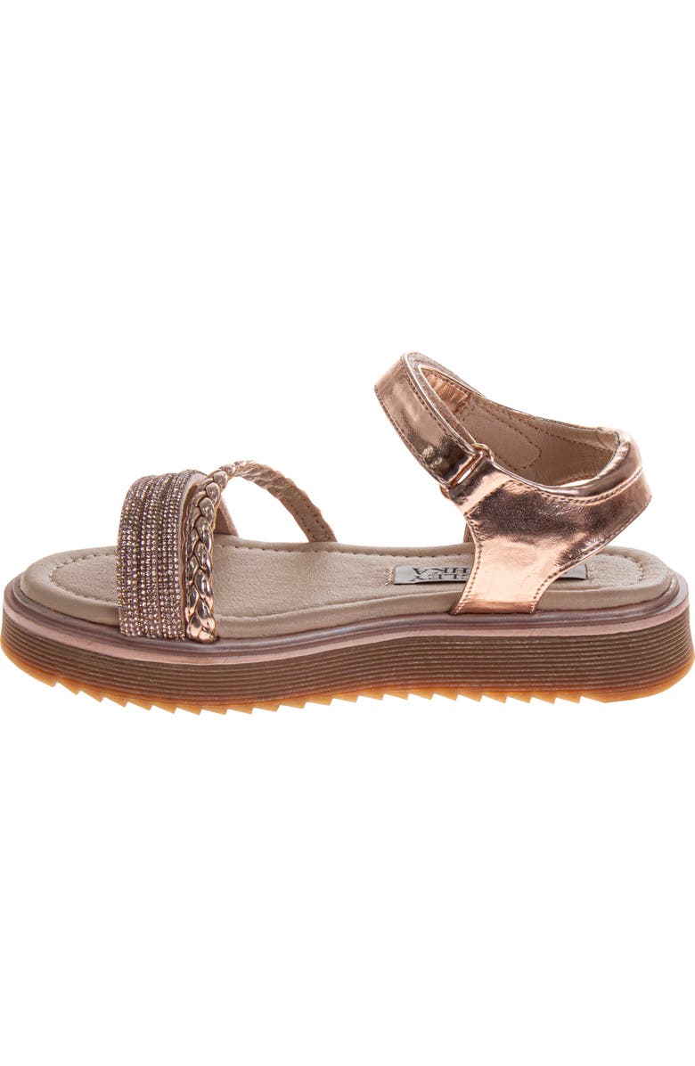 Badgley Mischka Collection Kids' Metallic Platform Sandal, Alternate, color, Rose Gold