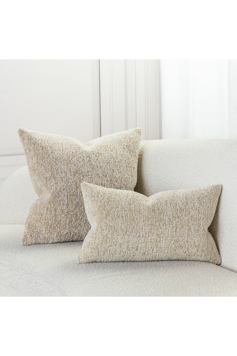 Comfort Honey Luxe Chenille Indoor & Outdoor Woven Accent Pillow, Alternate, color, Honey