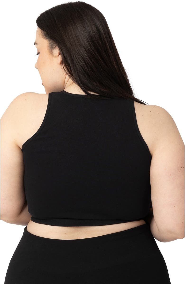 Kindred Bravely Busty Sublime Maternity & Nursing Longline Bra Top, Alternate, color, Black