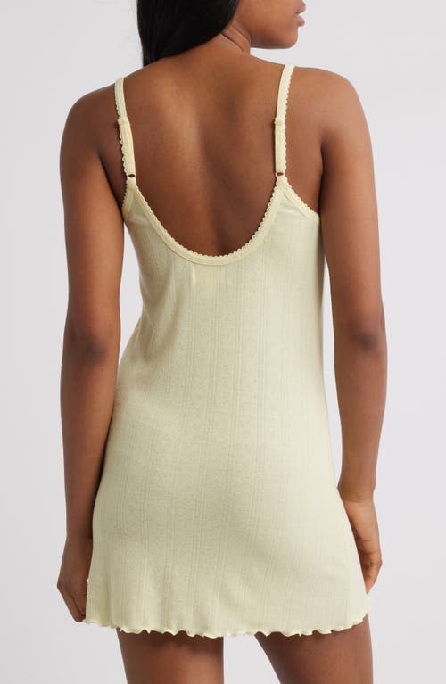 Open Edit Pointelle Knit Chemise