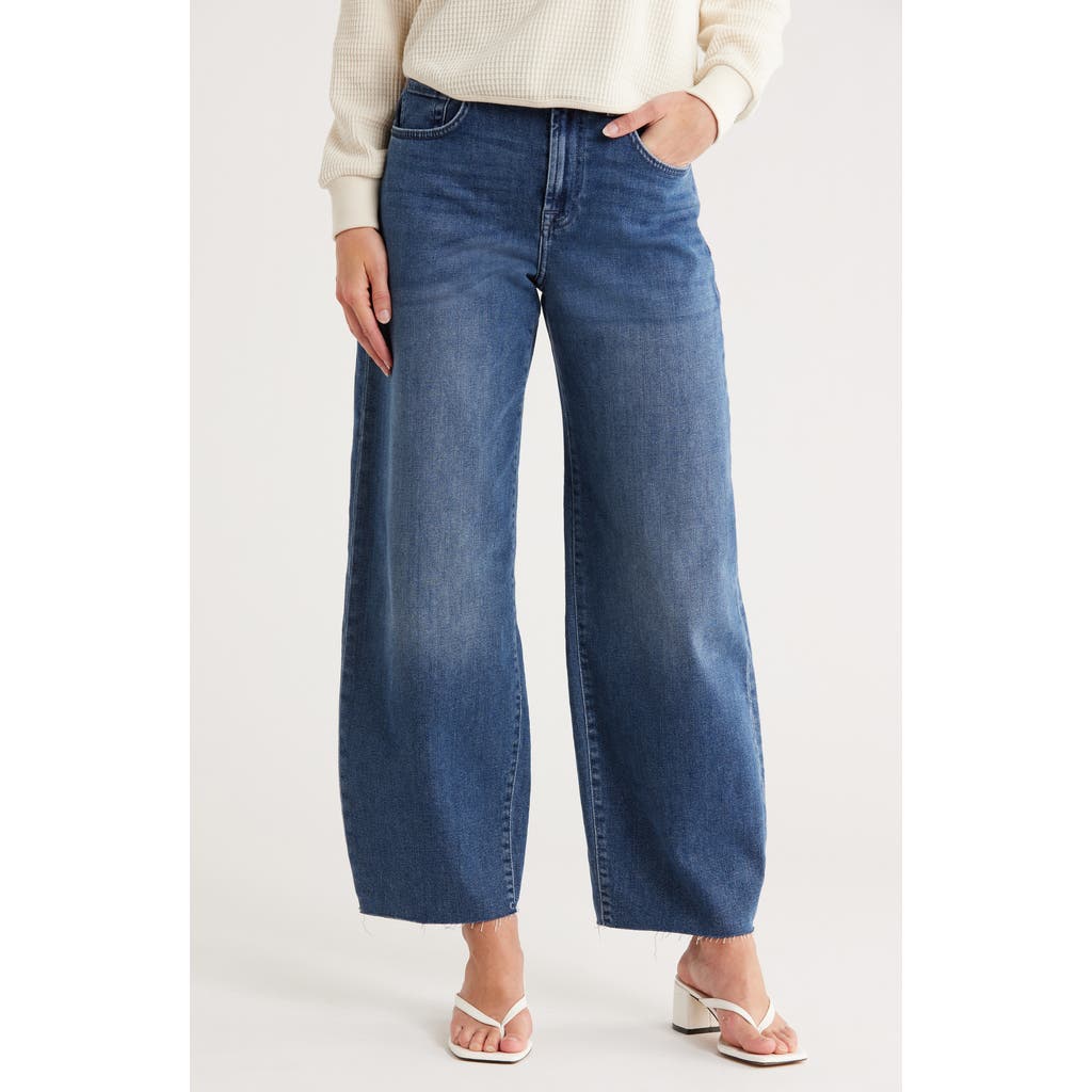 7 For All Mankind Bonnie Curvilinear Raw Hem Barrel Leg Jeans