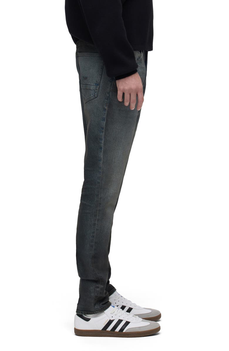 Hudson Jeans Zack Skinny Fit Jeans, Alternate, color, Coated Charcoal