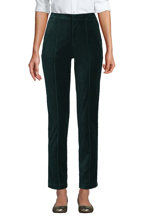 Velvet High Rise Pintuck Pencil Ankle Pants