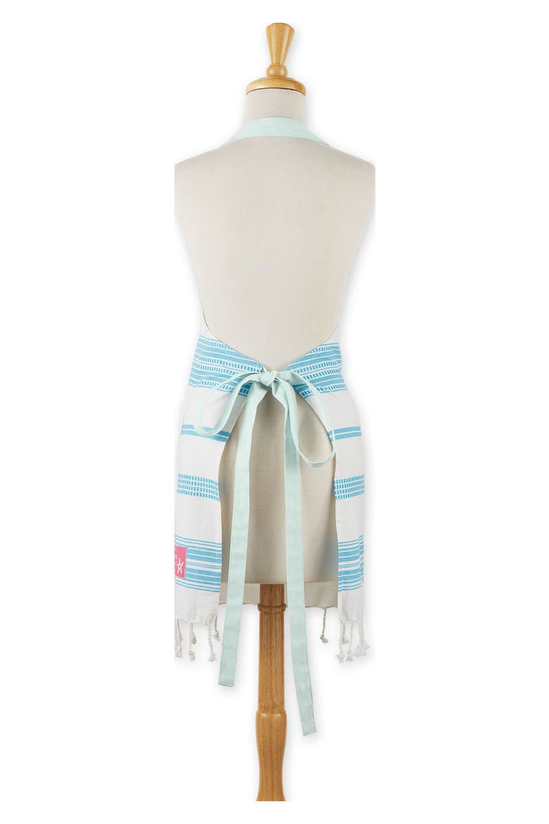 Going With The Flow Cotton Apron, Alternate, color, BLUE