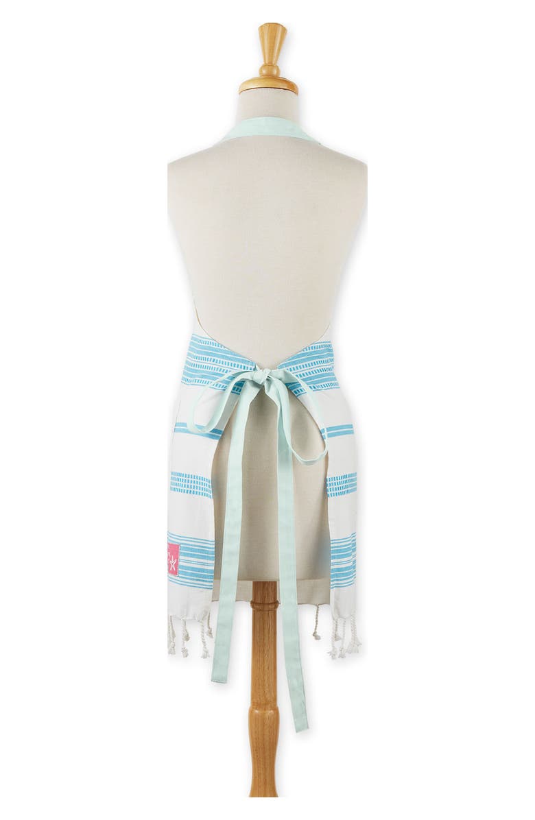 Design Imports Going With The Flow Cotton Apron, Alternate, color, Blue