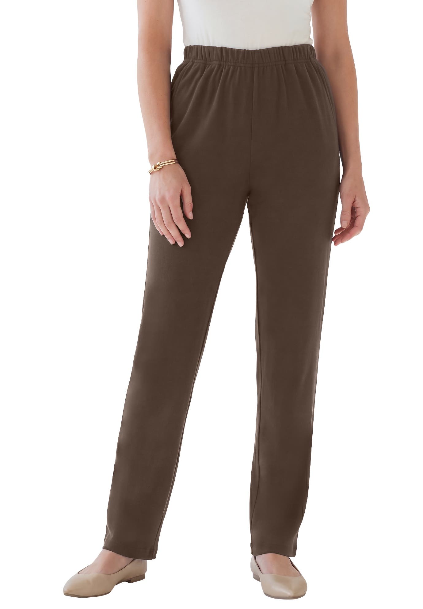 Plus Size Soft Knit Relaxed Pull-On Straight Leg Pant - image 5