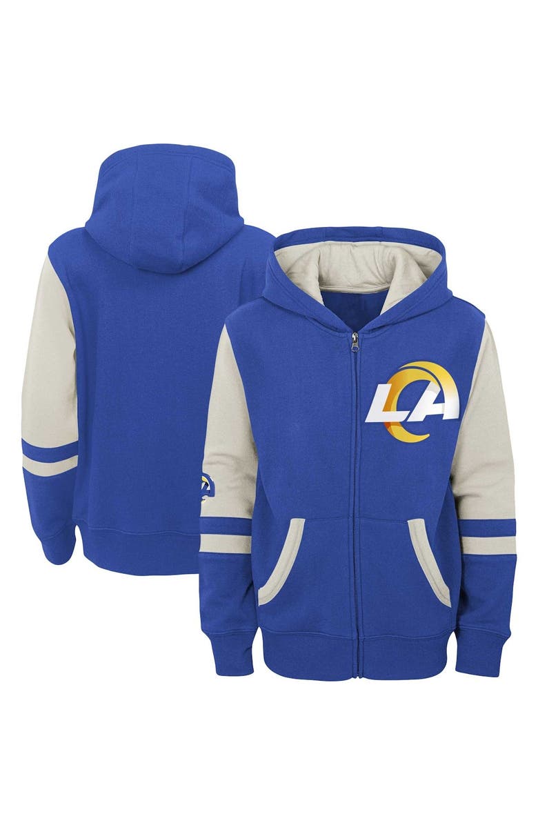 Outerstuff Preschool Royal Los Angeles Rams Stadium Color Block Full-Zip Hoodie, Main, color, Royal