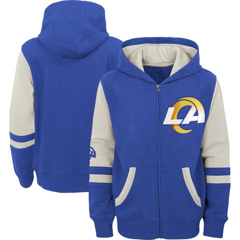 Preschool Royal Los Angeles Rams Stadium Color Block Full-Zip Hoodie