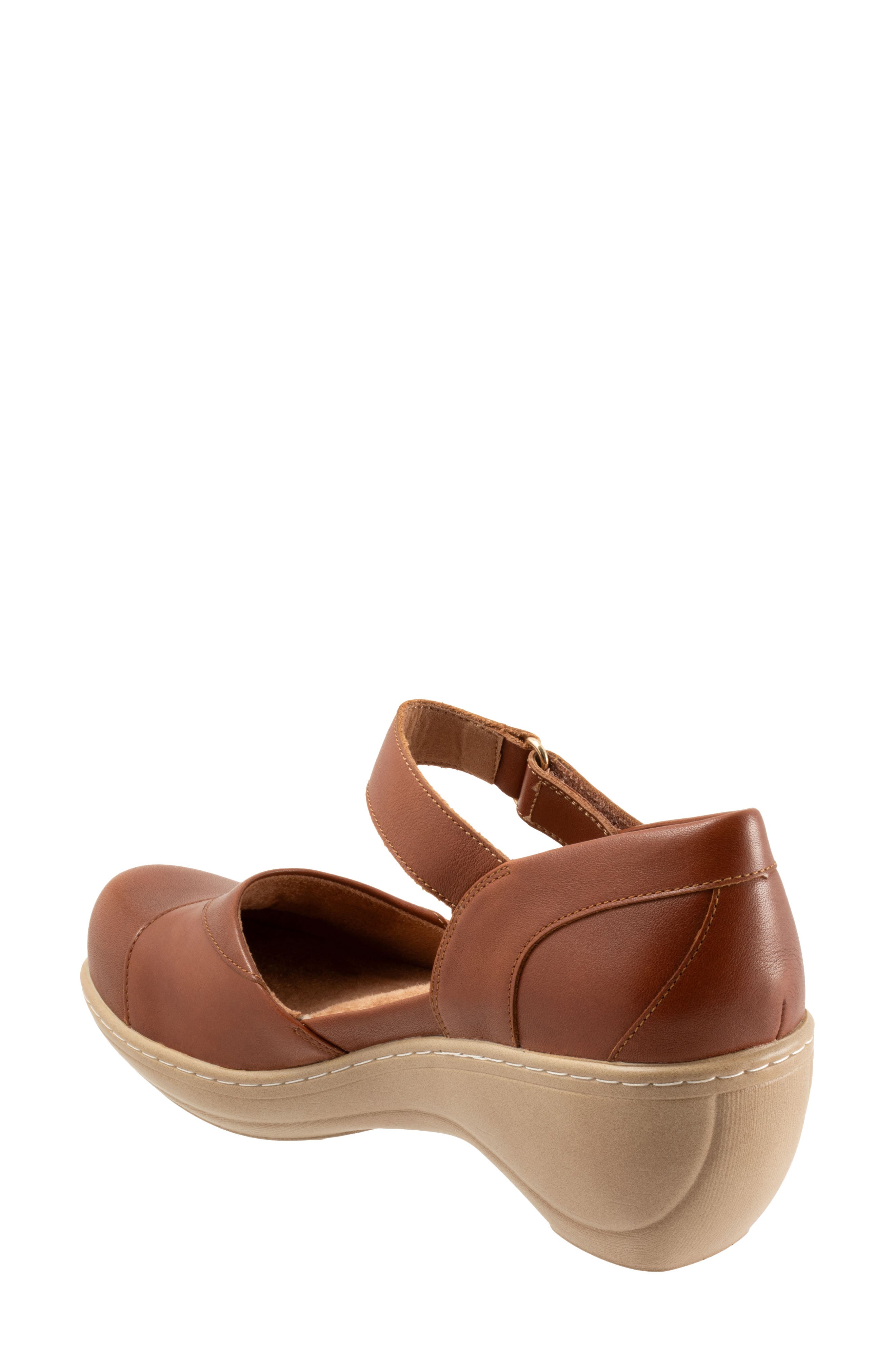 Miri Ankle Strap Platform Wedge Clog, Alternate, color, LUGGAGE