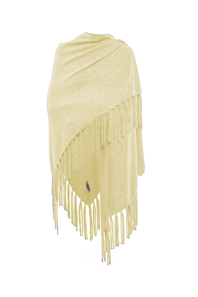 Pure Cashmere Fringe Wrap, Alternate, color, Butter Yellow