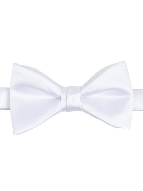 Men's Solid Satin Pre-Tied Bow Tie