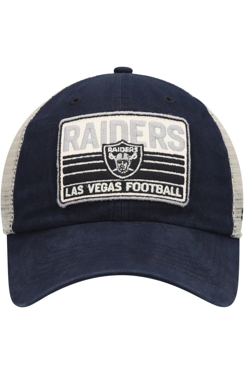 '47 Men's '47 Black/Natural Las Vegas Raiders Four Stroke Clean Up Snapback Hat, Alternate, color, 
