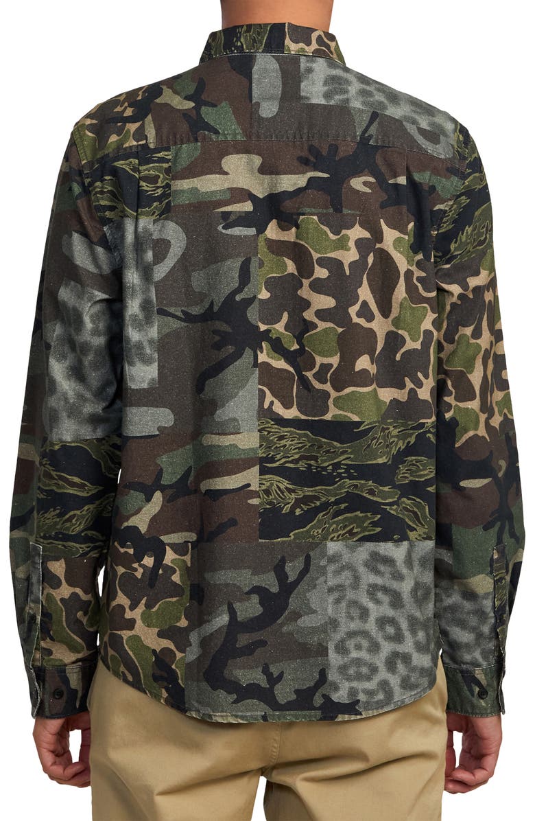 RVCA Panhandle Plaid Long Sleeve Button-Up Shirt, Alternate, color, 