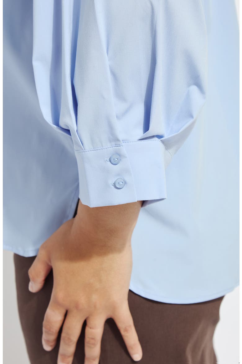 Enid Oversize Shirt, Alternate, color, FORGET-ME-NOT BLUE