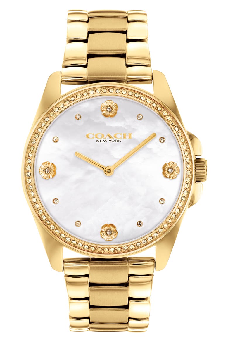 Greyson Bracelet Watch, 36mm, Main, color, WHITE MOP