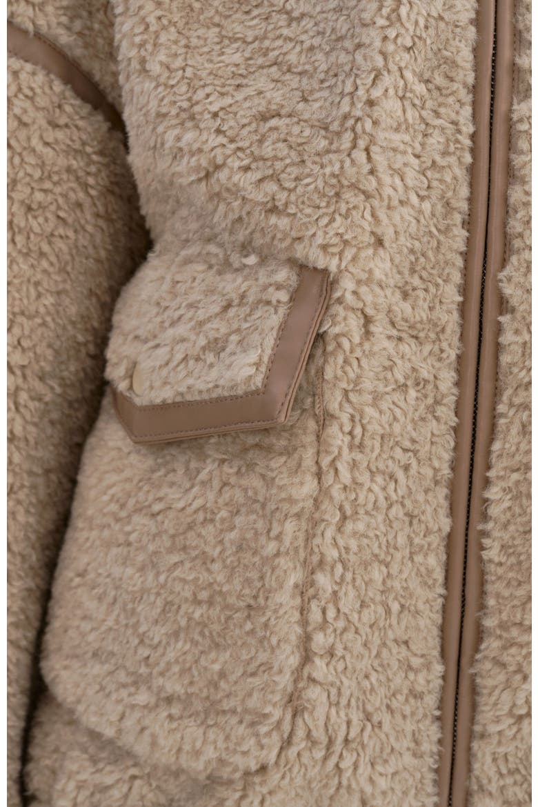 BRENNA |Teddy Fleece Jacket, Alternate, color, Beige