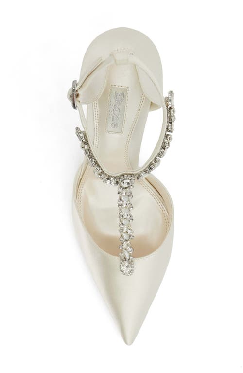 Dune London Devotional T-strap Pointed Toe Pump In Ivory