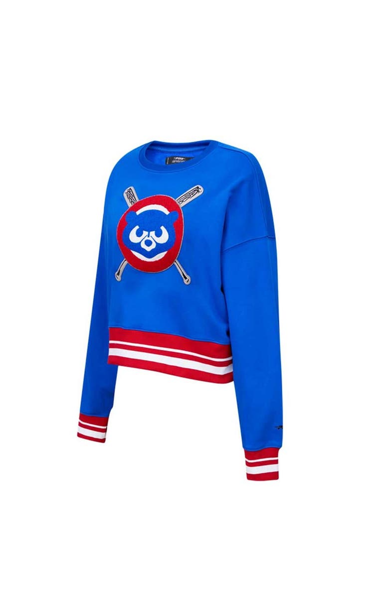 PRO STANDARD Women's Pro Standard Royal Chicago Cubs Mash Up Pullover Sweatshirt, Alternate, color, 