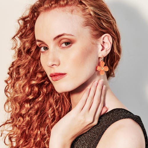 Toolally Daisy Hoop Earrings In Multi