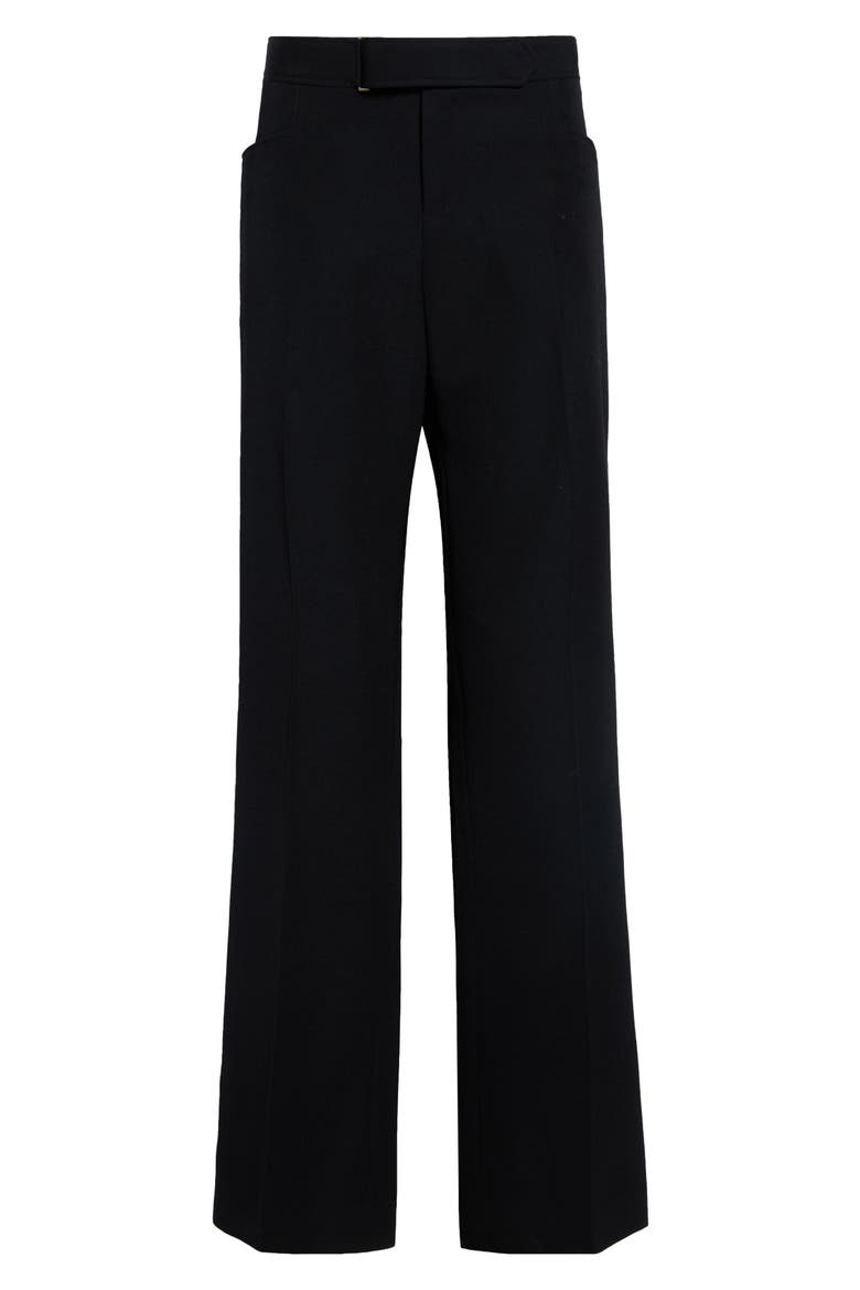 Virgin Wool Grain de Poudre Tailored Trousers, Main, color, 0PA BLACK