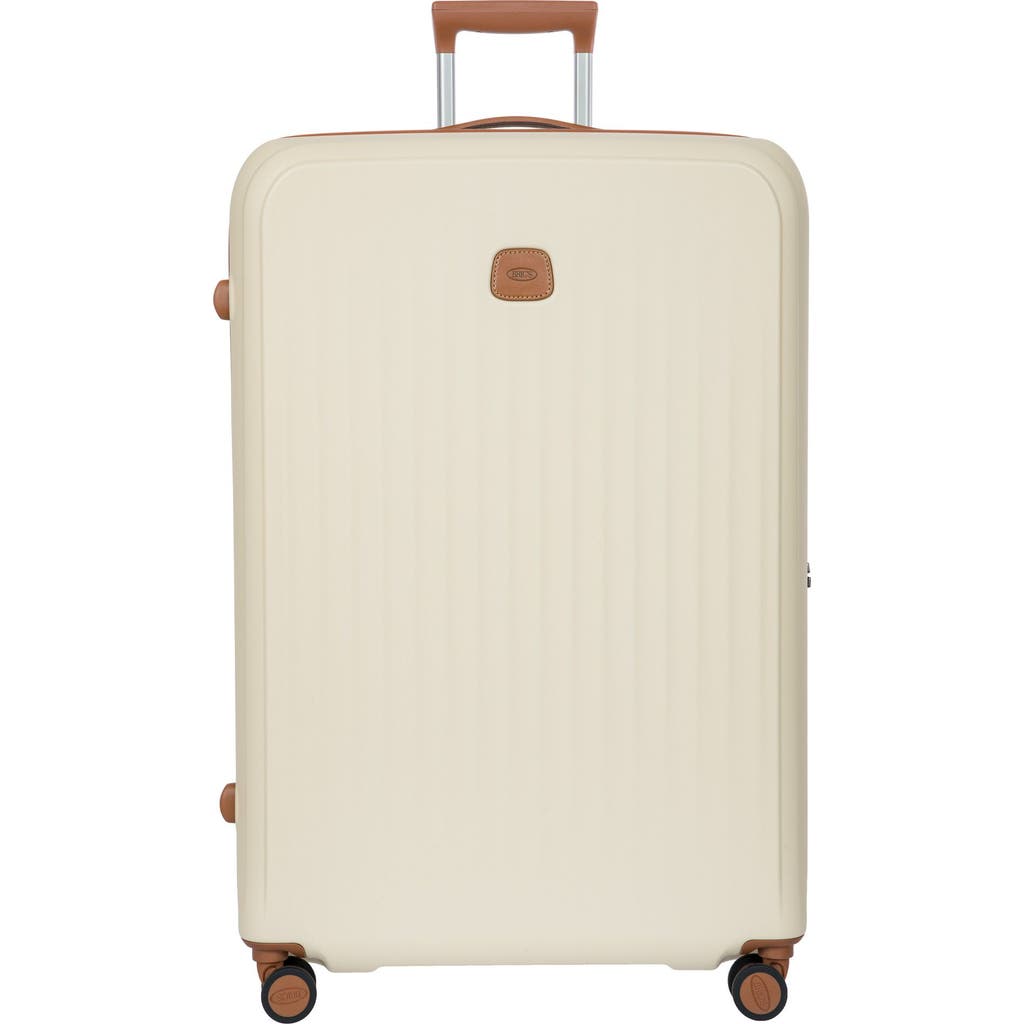 Bric's Taormina Hardside Expandable 32" X-large Checked Spinner Luggage In Cream