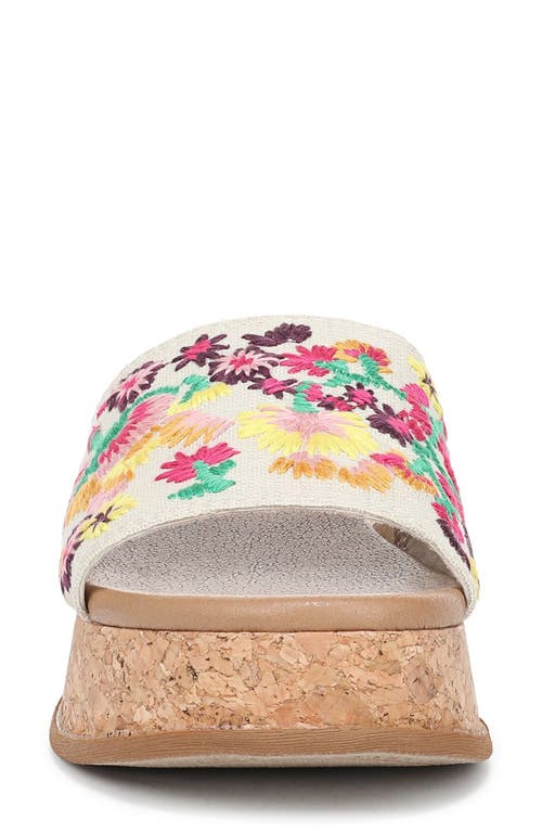 Blowfish Malibu Marshlo Embroidered Platform Slide Sandal In Multi