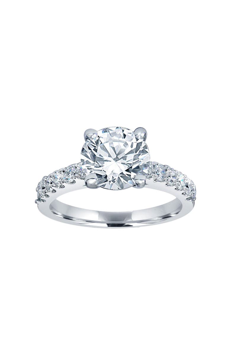 Bliss Diamond Certified 2ct Diamond Engagement Ring Solitaire Accent 14K Gold Lab Grown, Main, color, 