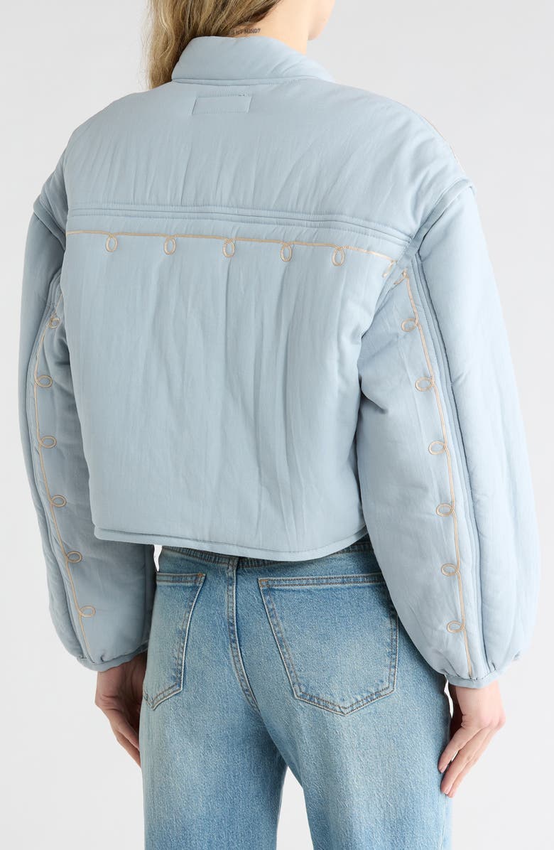 BLANKNYC Embroidered Quilted Jacket, Alternate, color, Blue Skies