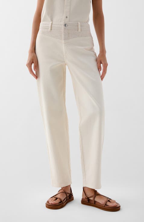White Trize Denim Pant
