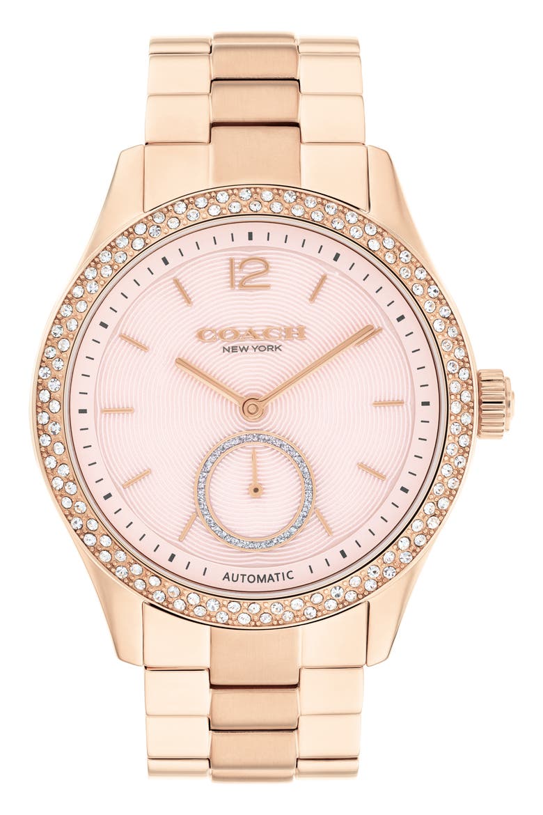 Brooks Bracelet Watch, 38mm, Main, color, PINK