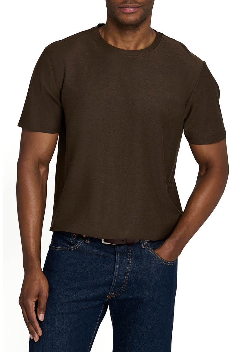 Solid Mapleton Luxe Cross Dyed T-Shirt, Main, color, BROWN