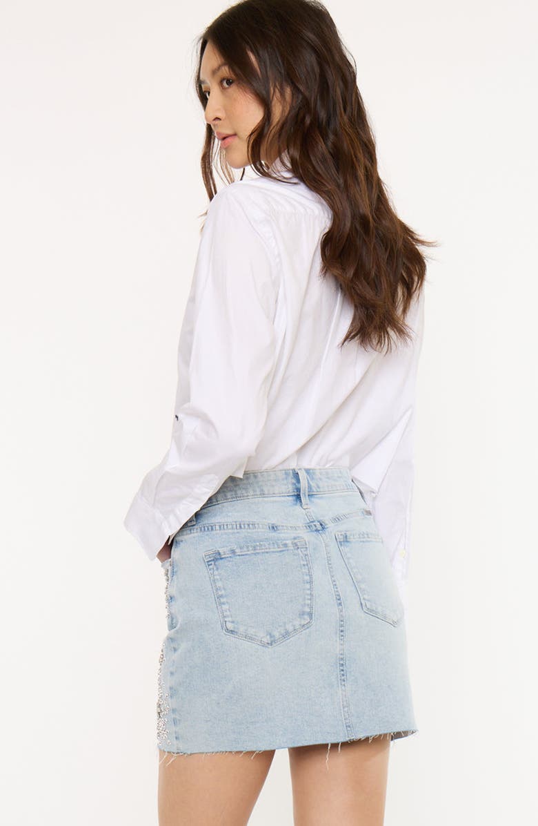 KanCan Izra Mid Rise Skirt, Alternate, color, Light Wash