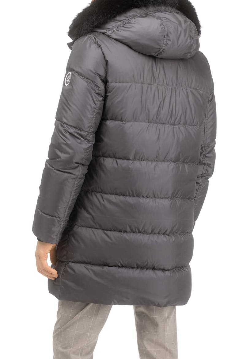 Men's Apres-Ski Parka with Detachable Toscana Lamb Hood Trim, Alternate, color, Anthracite/Black