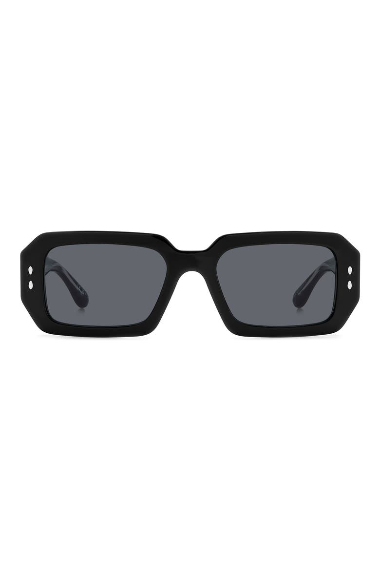 53mm Rectangular Sunglasses, Main, color, BLACK/ GREY